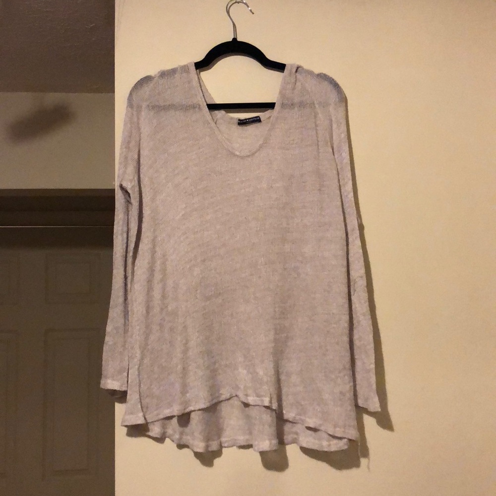 Cream long sleeve shirt